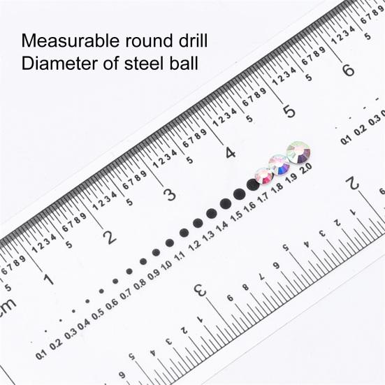 10Pcs Nail Ruler Dual Scale Markings Clear Printing Super Soft Flexible Nail Drill Measuring Tool Plastic Transparent Nail Art