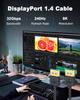 Duttek DisplayPort Silicone DisplayPort 8K DP Male To DP Male Supports for HD Gaming and TVs 1.4 Cable, 1.8m, Cable, Cable, 8K/60Hz, 4K/240Hz,
