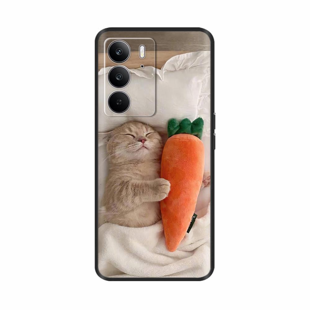 For Realme 14x 5G Phone Cases Funny Camera Protection Soft Liquid Silicone Back Cover for Oppo Realme C75 4G realmeC75 Fundas
