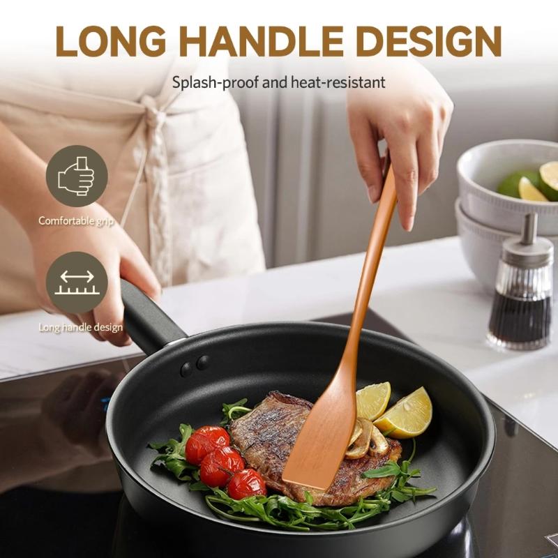 Kitchen Utensils No Stick Wooden Spatula Premium High Heat Wooden Turner Sturdy Versatile Frying Spatula Fried Food