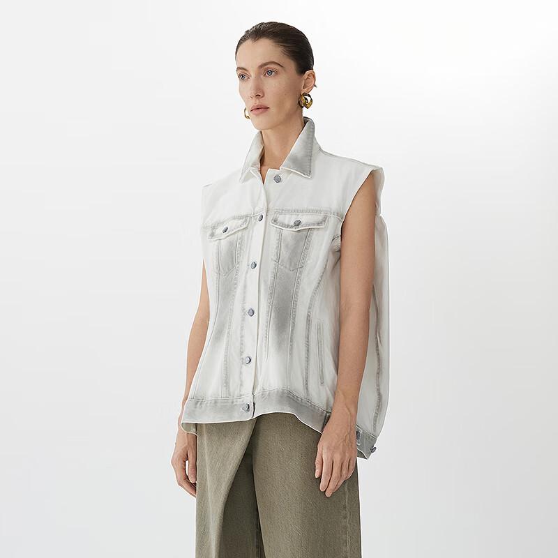 JNBY 2025 Spring Loose Lapel Denim Vest
