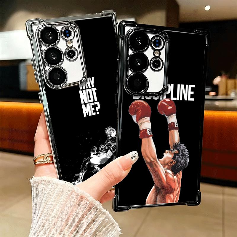 Hajime No Ippo Anime Plating Phone Case For Samsung Galaxy S24 S25 FE S26 Edge S23 Ultra S22 S21 Plus S20 Anti-Fall Airabag Cove