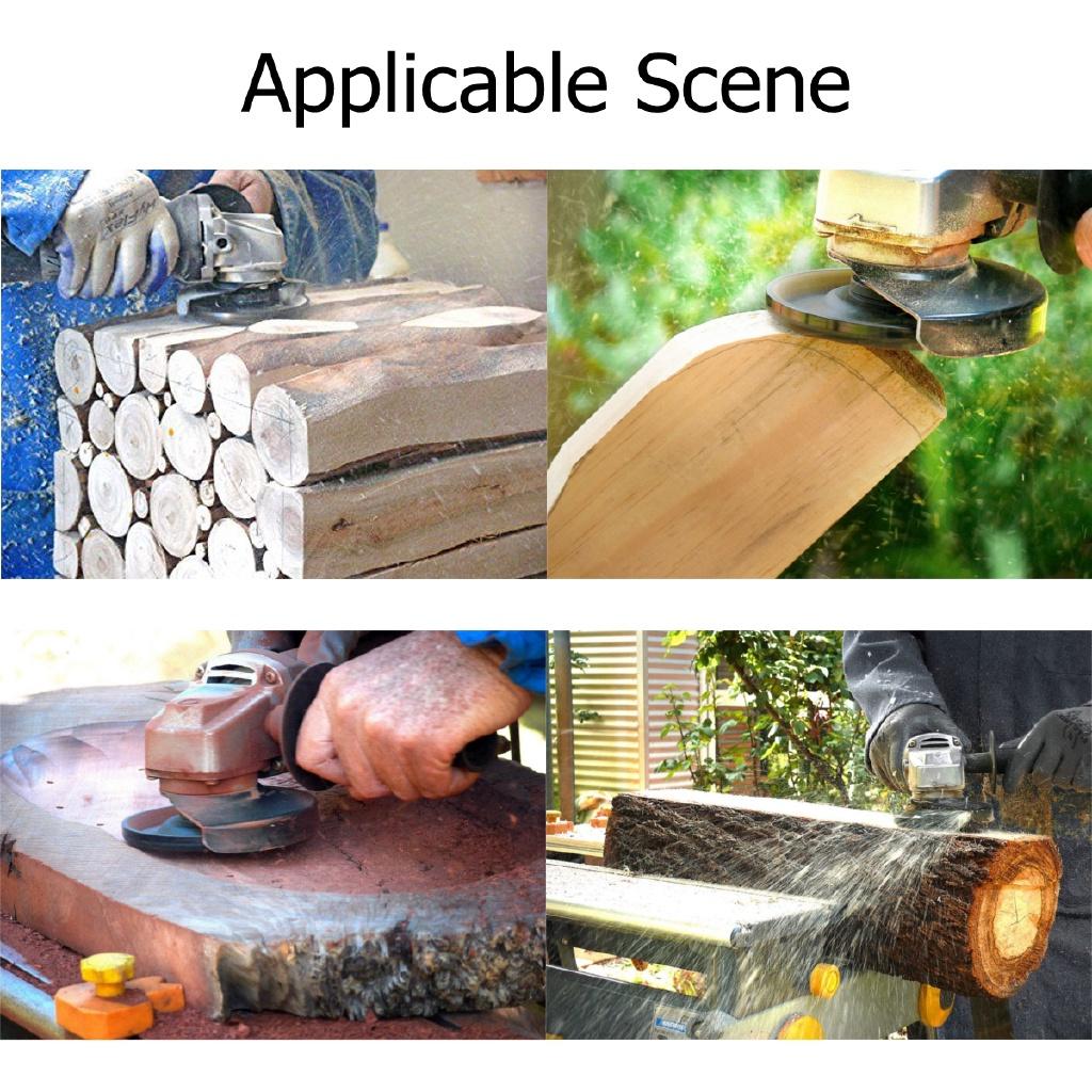 90mm Diameter 16mm Bore Power Wood Carving Disc Angle Grinder Attachment Three-tooth Milling Cutter Red