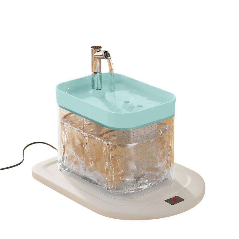 

Intelligent Heating Cat Water Dispenser, Automatic Circulation Water Dispenser, Water Dispenser, Dog Water Basin and Bowl, for Pets прозрачный/жёлтый