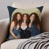Hot Charismatic Celebrity KKalogeras Sisters Cushion Cover Pillowcase Antidustmite Invisible Zipper Short Plush Sofa Cushion
