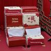 Wedding Essentials: Red Banquet Napkins & Tissue Box Set