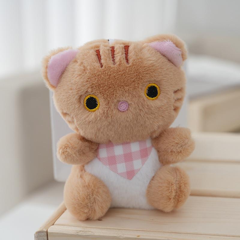 

Cute And Cuddly Plush Cat Keychain Accessory For Bags And Keys Multiple Colors коричневий