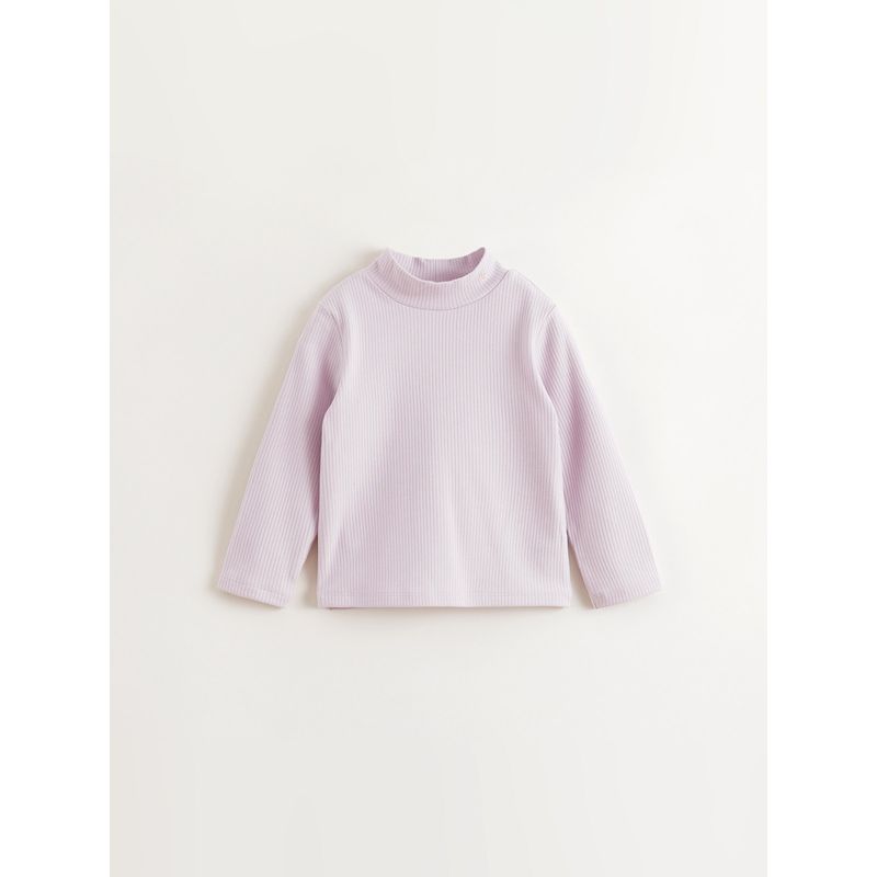 Mark Jenny Girl Half Turtleneck Bottoming Shirt Babies' Long Sleeve T-shirt Children Tops Spring and Autumn 241308