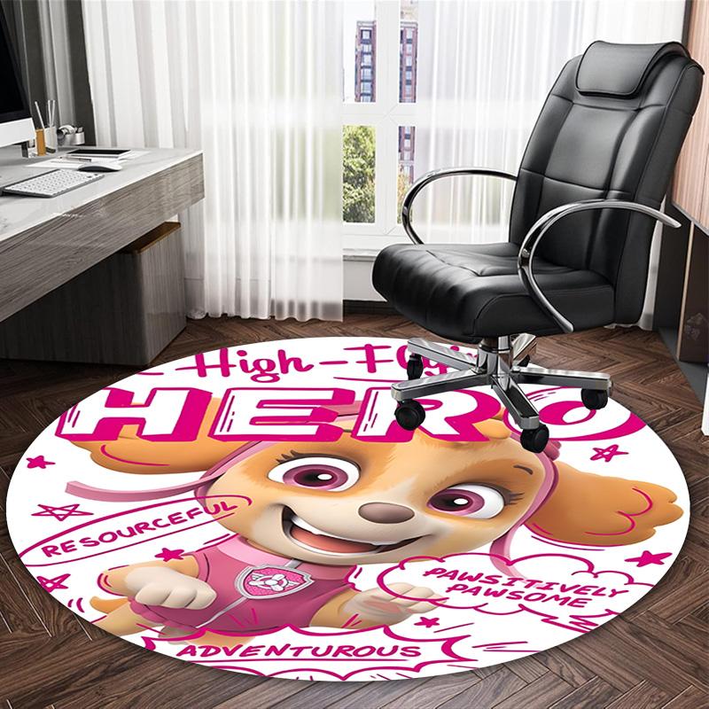 1pc Paw23 Carpet, Round Rug, Comfortable, Suitable for Entryways, Living Rooms, Office, And Bedrooms, Christmas Decoration