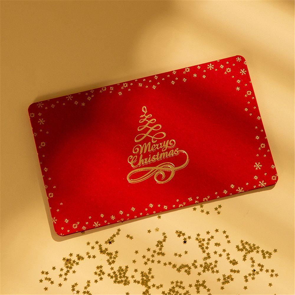 Card Cards with Envelopes Stickers Christmas Greeting Card Blessing Merry Christmas Bronzing