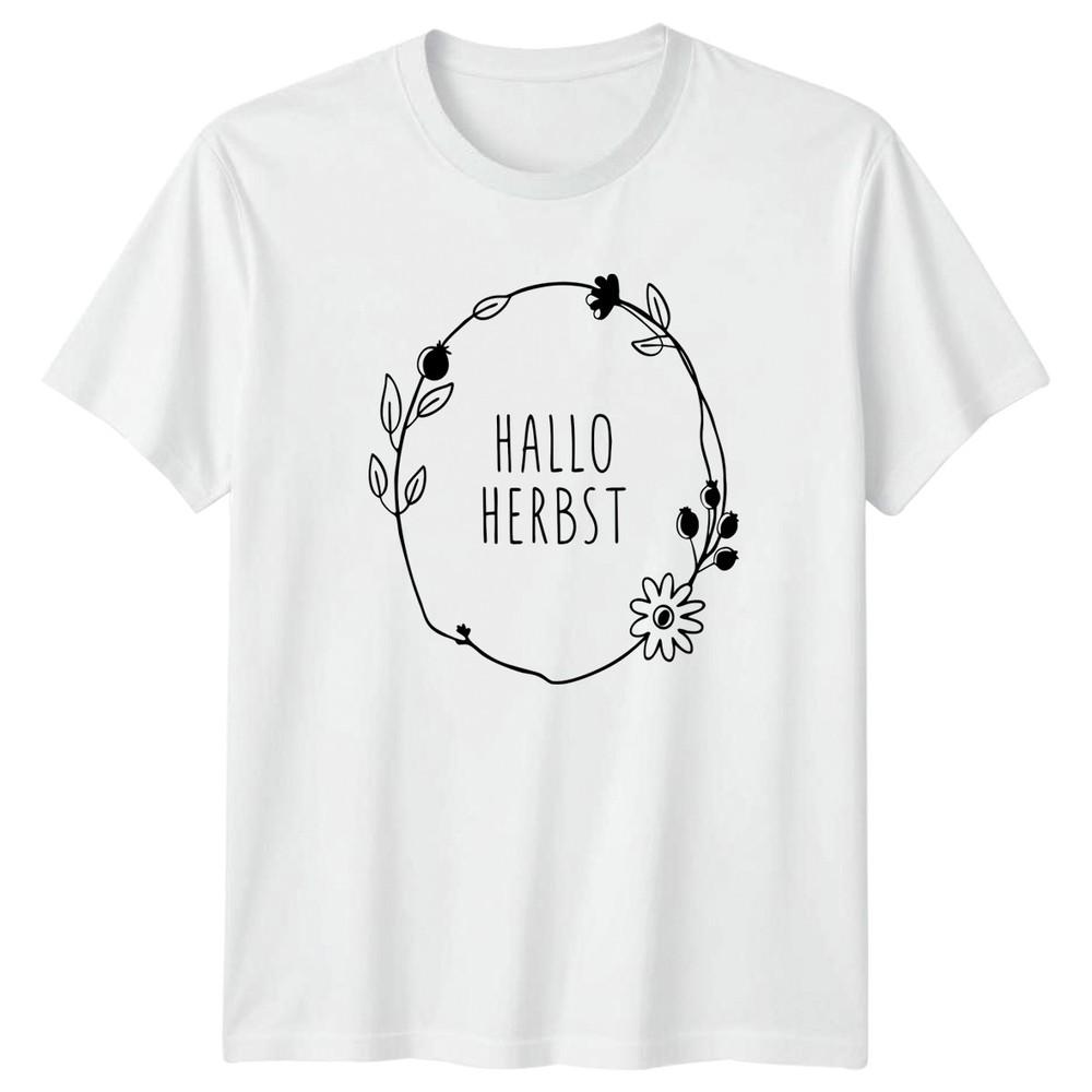 Hallo Herbst Unisexs TShirt Autumn Nature Birthday Gift For Her S