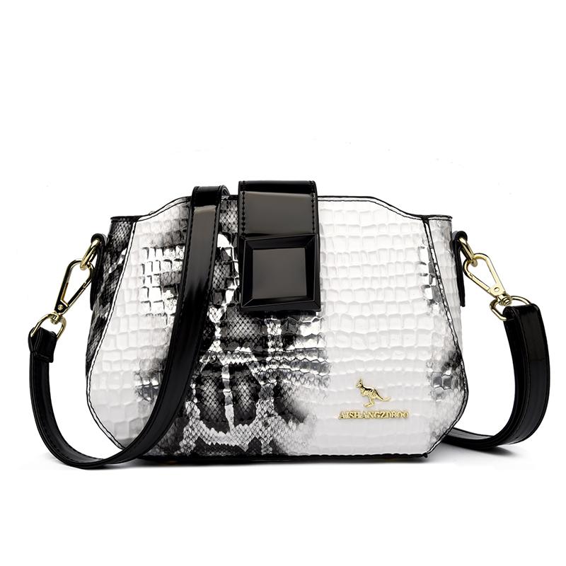 Quality Alligator Leather Crossbody Bag for Women Luxury Brand Handbag and Purses Designer Female Shoulder Messenger Tote Sac