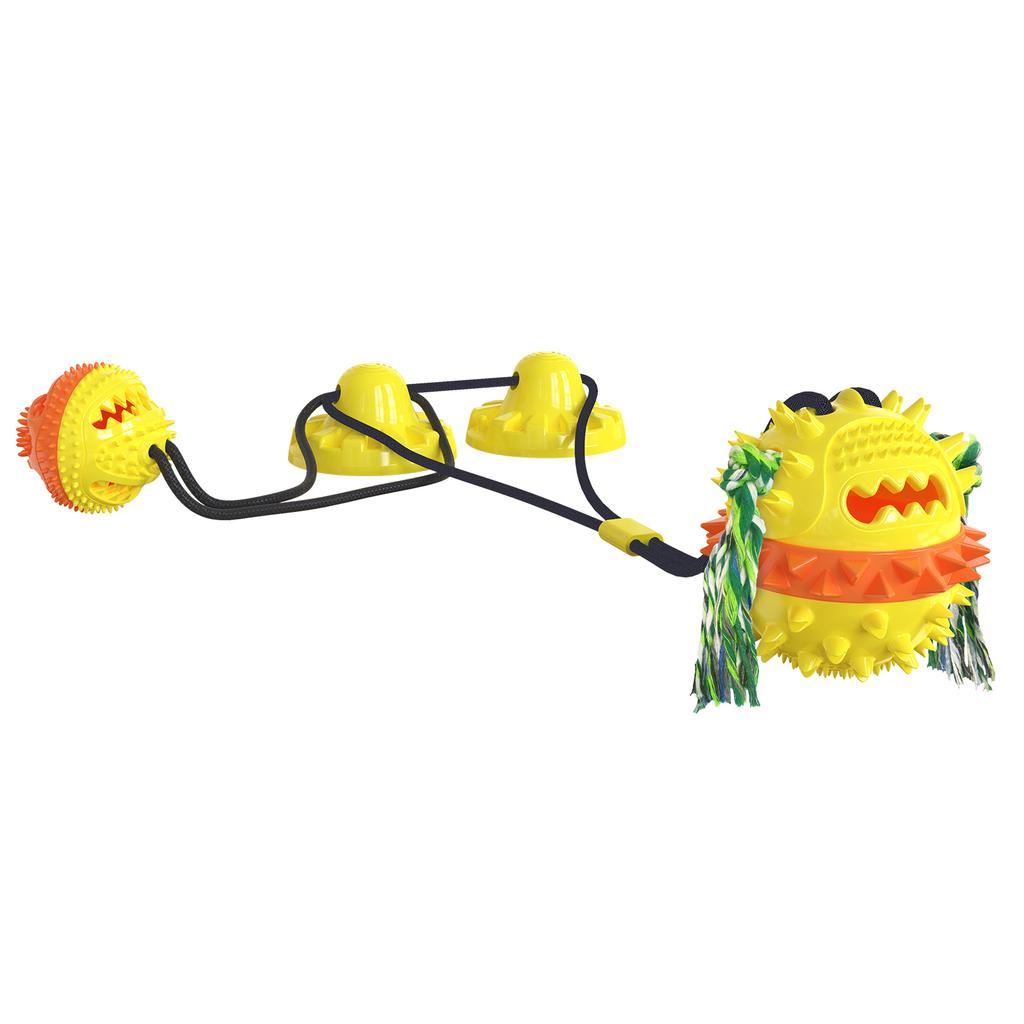 Pet Toys Dog Toothbrush Cleaning Toys Teeth Gnawing Molars Balls Suction Cup Dog Interactive Chew Toy with Suction