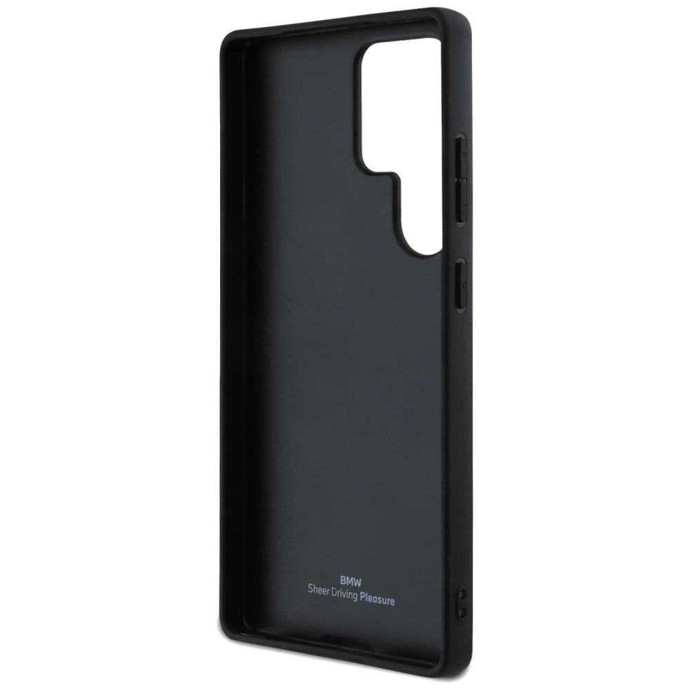 BMW Leather Big Wordmark Case for Samsung Galaxy S25 Ultra Black