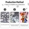 Disney DIY Pearl Painting Zootopia Judy and Nick's Creativity Decorative Painting Creative Ornaments Friends Gifts Desktop Furnishings Home Decoration