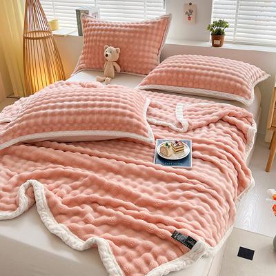 Bubble Rabbit Velvet Blanket Leisure Four Seasons Sofa Cover Blanket Single Layer Double-sided Flannel Flannel Air-conditioning Blanket