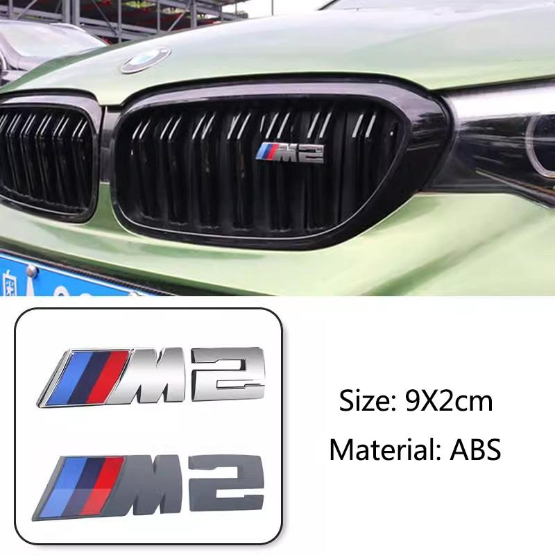 AAAQR1 ABS Car Emblem Sticker Front Grille Badge M Styling Decoration 3D Decal For BMW M Power 1 3 5 7 Series  M M1 M2 M3 M4 M5 M6 M7