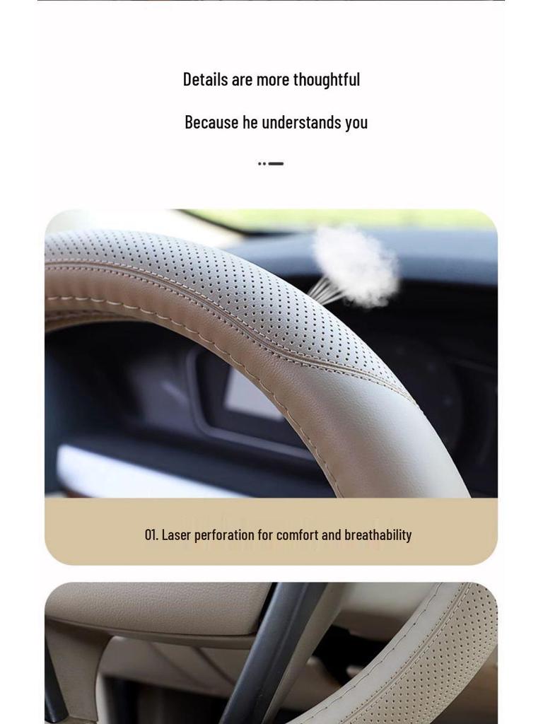 D0X Echte Lederlenkradabdeckung für Nissan Sylphy, Murano, Old Teana, Qashqai, Sunny, Livina, Tiida.