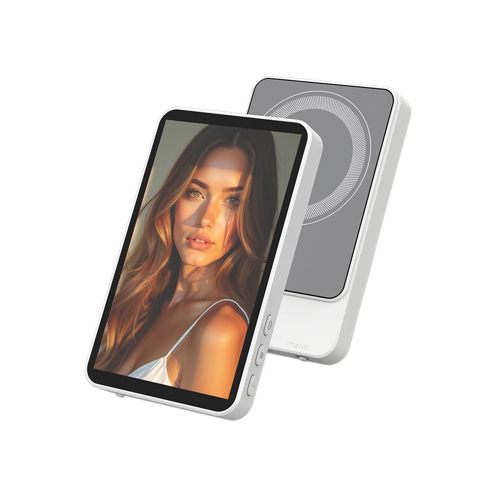 Magnetic Phone Vlog Selfie Monitor Screen for Smartphone Rear Camera for Selfie Rear Camera Compatible With iPhone Android белый