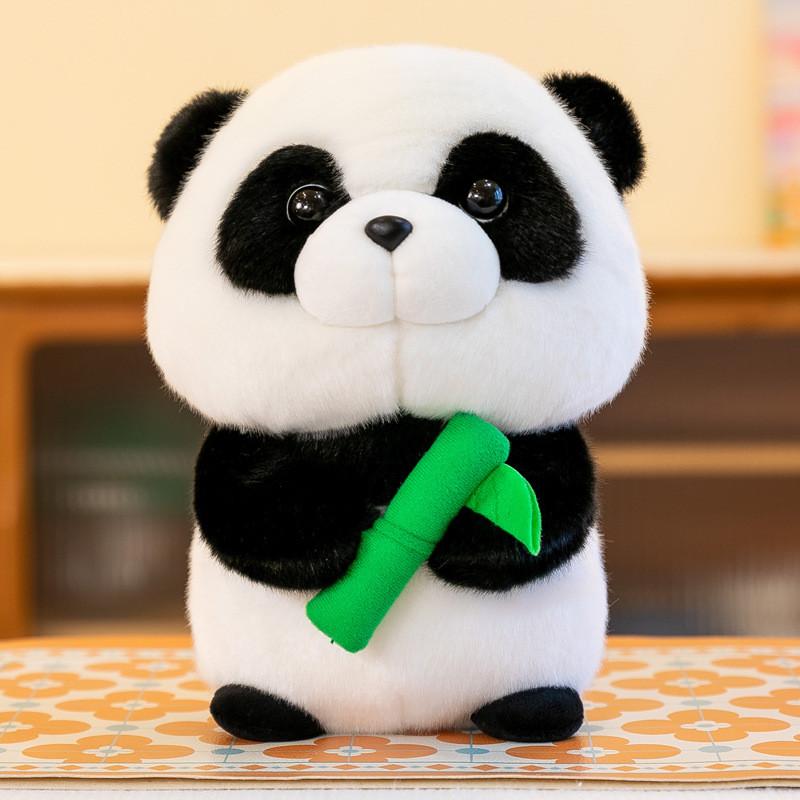 

Panda Gluttony Giant Plush Toy Holding Bamboo Doll Travel Souvenirs Gifts Child 20cm