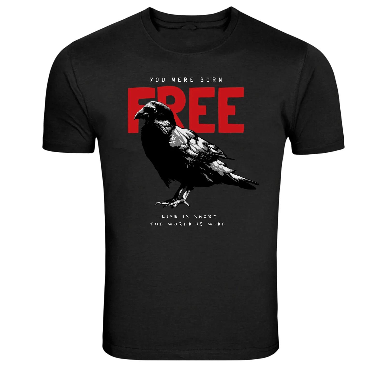 You Were Born Free Raven Graphic T-Shirt XL