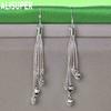 Exquisite 925 Sterling Silver Tassel Heart Pendant Earrings - Stylish Wedding Jewelry