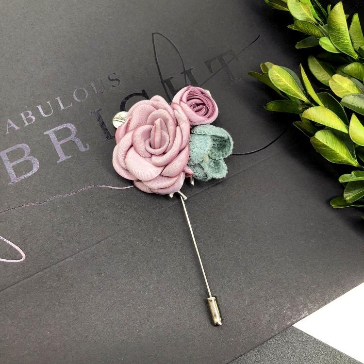 Korean handmade flower crystal brooch, fashionable femininity versatile fringed corsage coat pin accessories