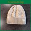 Hat Simple Knit With Embroidered Letters Warm Solid Color For Wear Casual