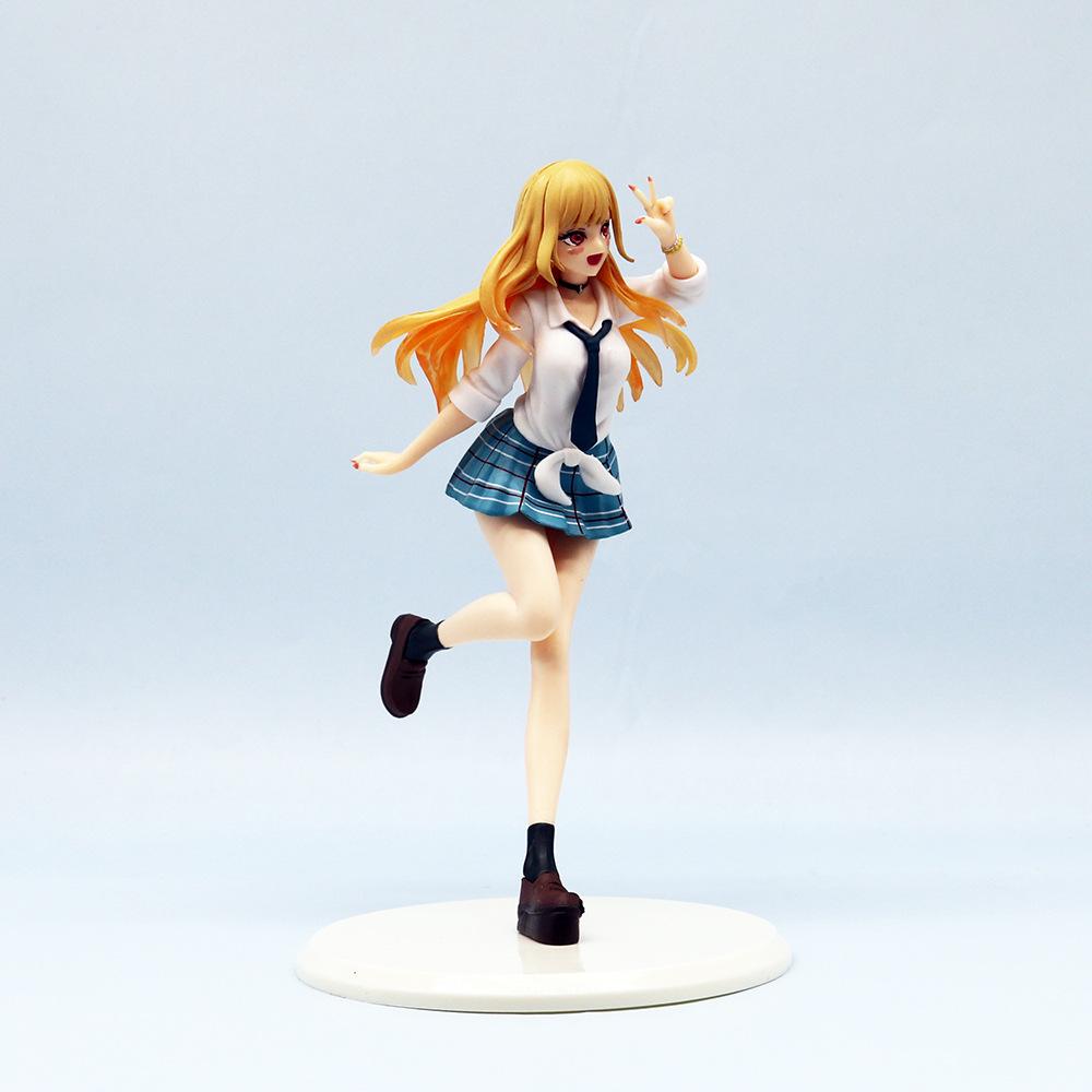 Anime My Dress-Up Darling MARIN KITAKAWA Schuluniform Version Kawaii Mädchen Actionfigur Sexy Figuren Schreibtischdekoration Puppen 18cm
