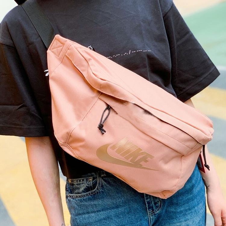 New Nike Polyester Gym Bag One Shoulder Crossbody Fanny Pack Unisex Orange Pink BA5751-605