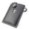 Genuine Leather Toyota Compatible Card Key Case for Toyota Crown Type [Kecha-ya] (Black, A)