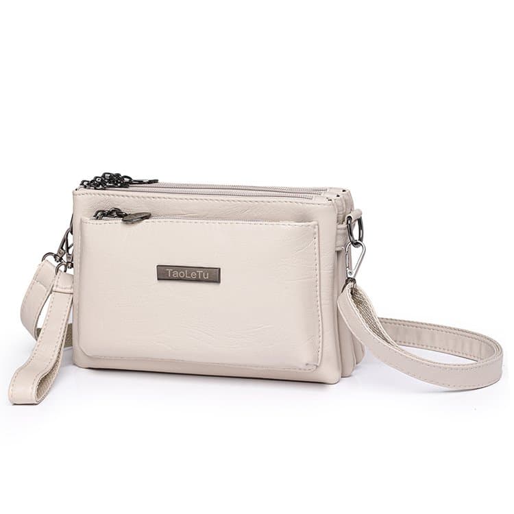 

Новая модная женская сумка из мягкой кожи для ношения в руке, через плечо, кроссбоди 24*10*15cm слоновая кость