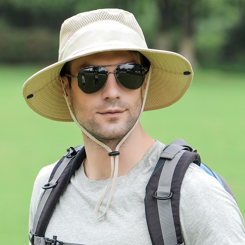 Outdoor Breathable Mesh Hiking Fishing Hats For Women Men Summer UV Protection Sun Hats Fisherman Caps Male Bucket Hat