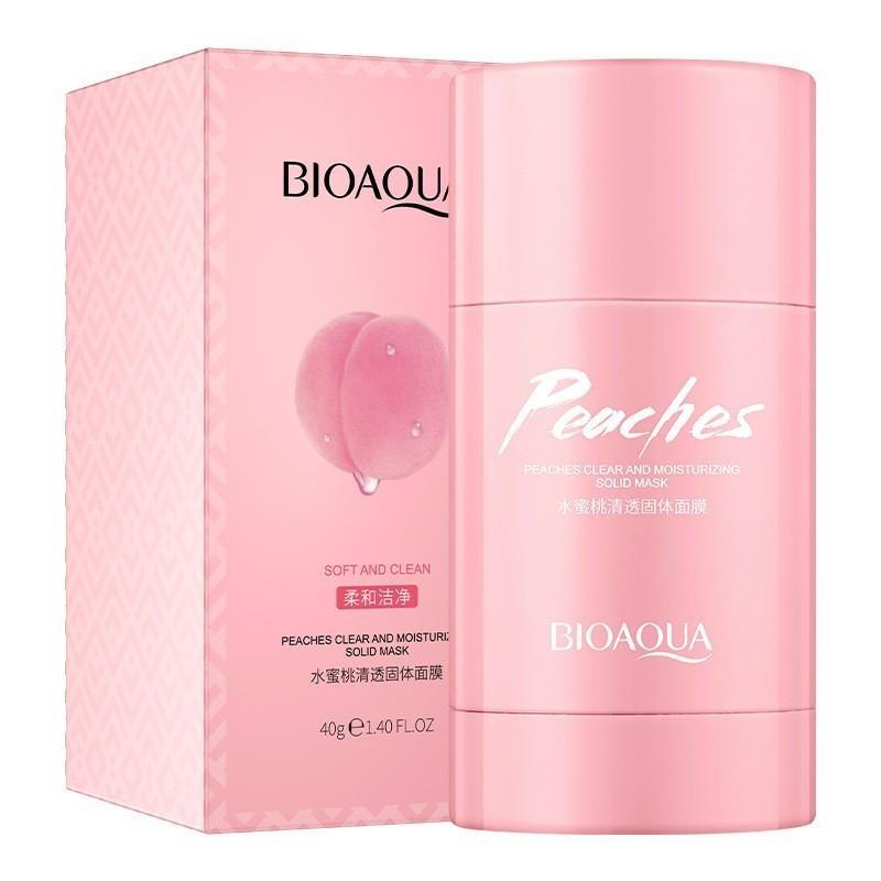 Bioaqua – masque Facial solide à la pêche, nettoyage en profondeur, hydratant, rajeunissement de la peau, bâton de masque Portable