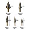 Step Drill Bits 5PCS HSS Titanium Step Drill Bit Set Covering 50 Sizes High Speed Steel Step Bits for Metal DIY Lovers