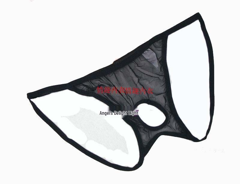 T-String transparent pentru bărbați, inserabil, cu expunere a penisului și a feselor, pentru cupluri