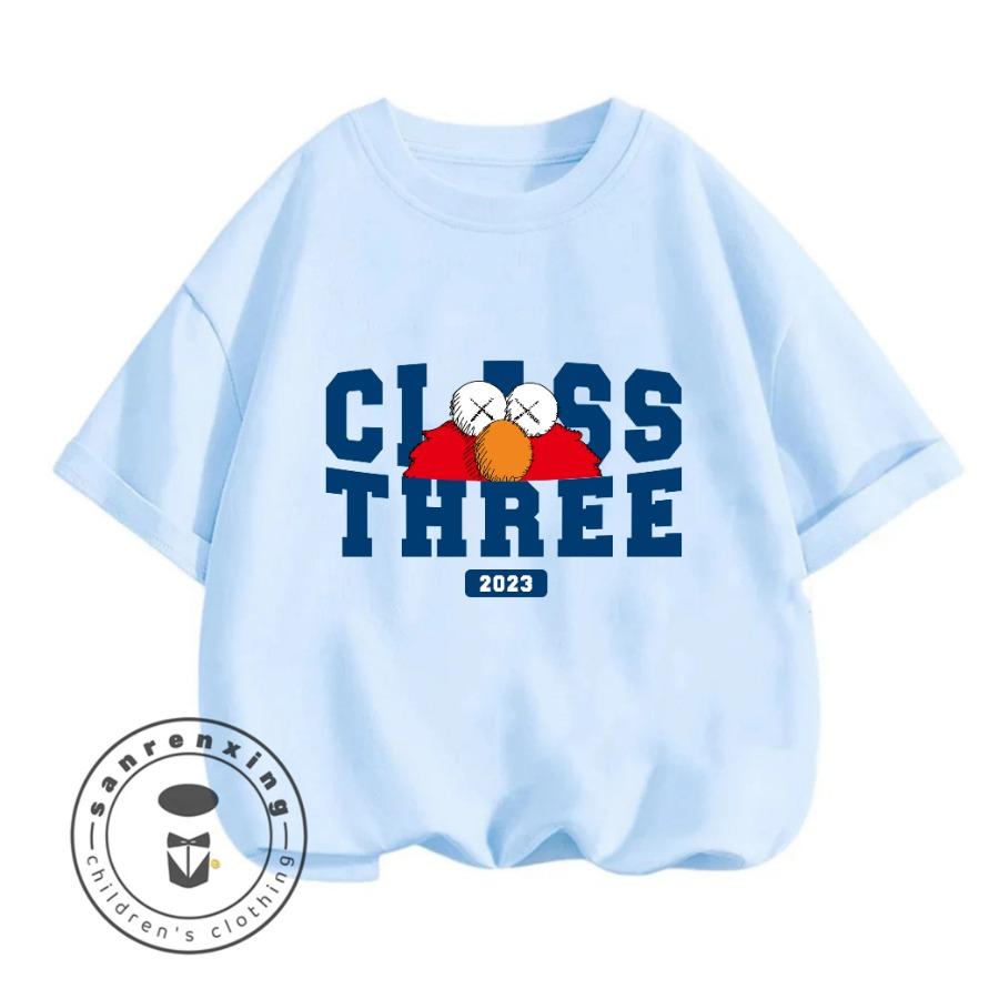 2026 Sesame Street Crew Neck T-Shirt for Boys and Girls Aged 3-14 Cute Cartoon Popular Street Outdoor Casual 100