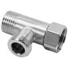 Diverter Valve 304 Stainless Steel T Valve Adapter G1/2 with Three Way Device for Connecting Shower Arm and Head Shower