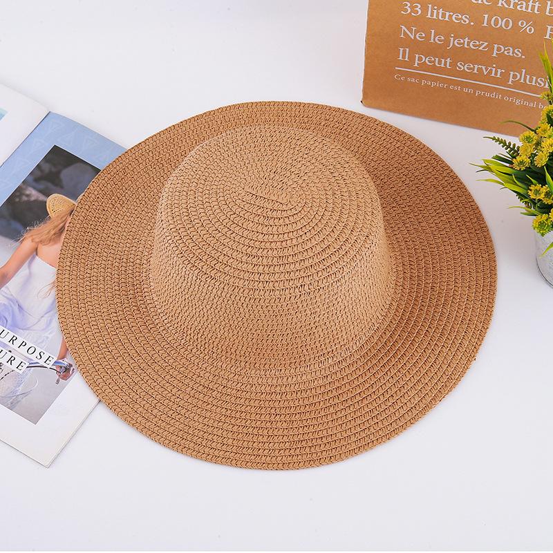 Straw hat, material Handmade hat Embryo Sunshade sun protection hat Team building activity Flat brim round edge woven basin hat