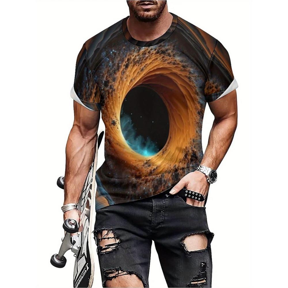 Summer Men's T-shirt Cartoon Animal Print Casual Short Sleeve Y2k T Shirt Women Outdoor Plus Size Streetwear Clothing