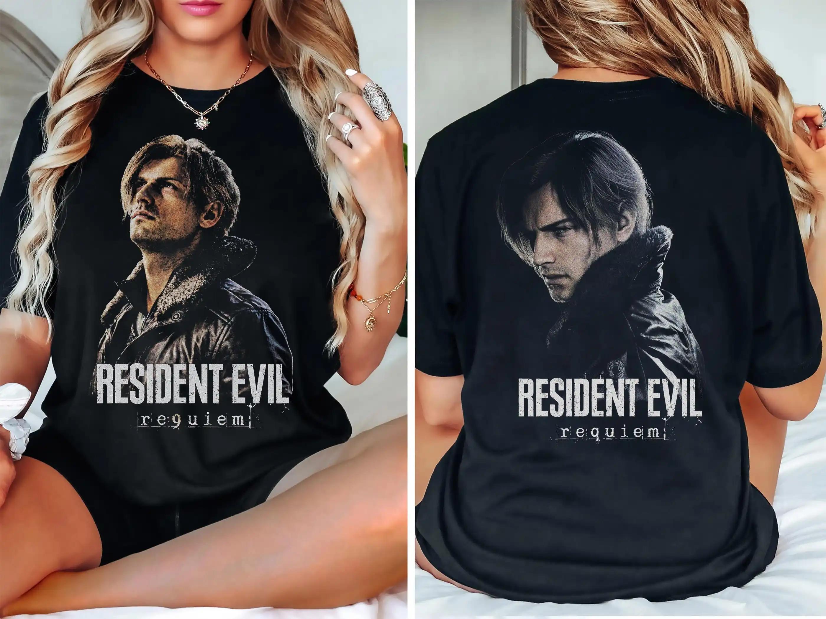 2026 Новый Resident Evil 9 Requiem Леон С. Kennedy Graphics 100% Хлопок Унисекс Футболка Новая Мужская Мода Y2k Короткий Рукав Мягкая Футболка... S разноцветный