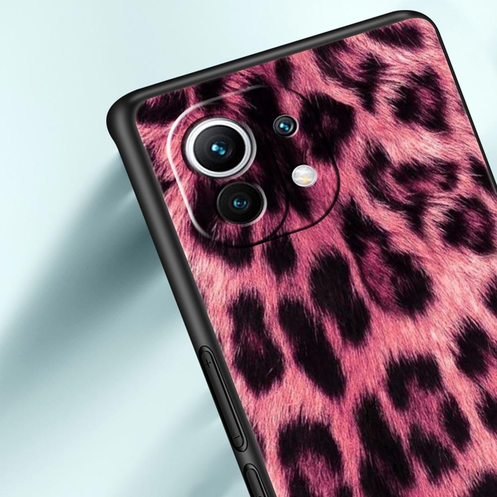 Handyhülle für Xiaomi Mi 15 14 13 12 11 Lite 14T 13T 12T 11T Pro Poco X7 X6 X5 X3 Pro F6 F5 F4 Hülle Rosa Leopardenmuster