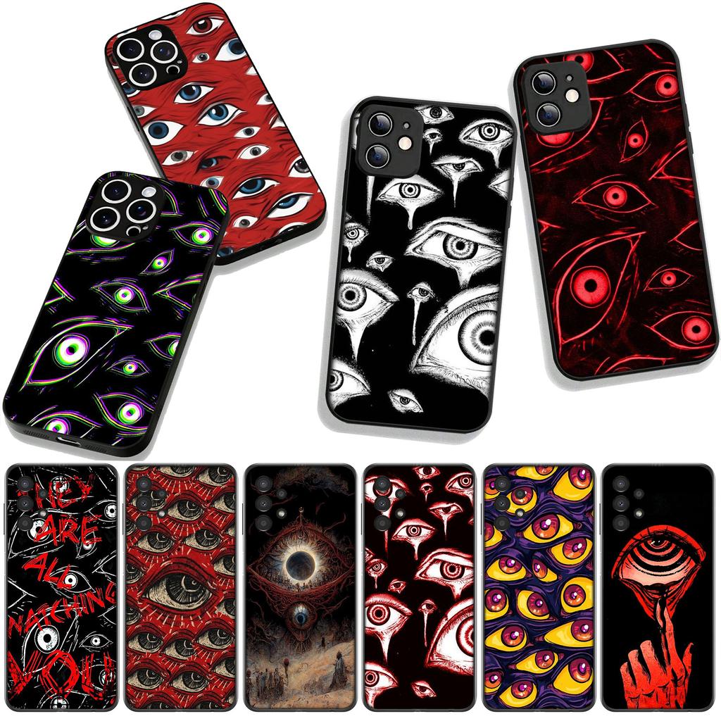 Cover for Apple iPhone 17 16 11 Pro XS Max XR 6 7 8 Plus 16E SE 2020 Air 5 SE2 Phone Case Eyes Spooky Scary Face