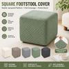 Full Coverage Ottoman Covers Geometric Jacquard Furniture Slipcovers  Sofa Footstool