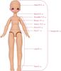 ICY Fortune Days Scale BJD Anime Painted Movable Gift for Children 1/4 Doll, Style, Figure, (Heijia)