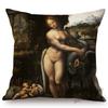 Renaissance Raffaello Saint Virgin Mary Madonna Oil Painting Art Sofa Throw Pillow Case Da Vinci Goose Linen Chair Cushion Cover