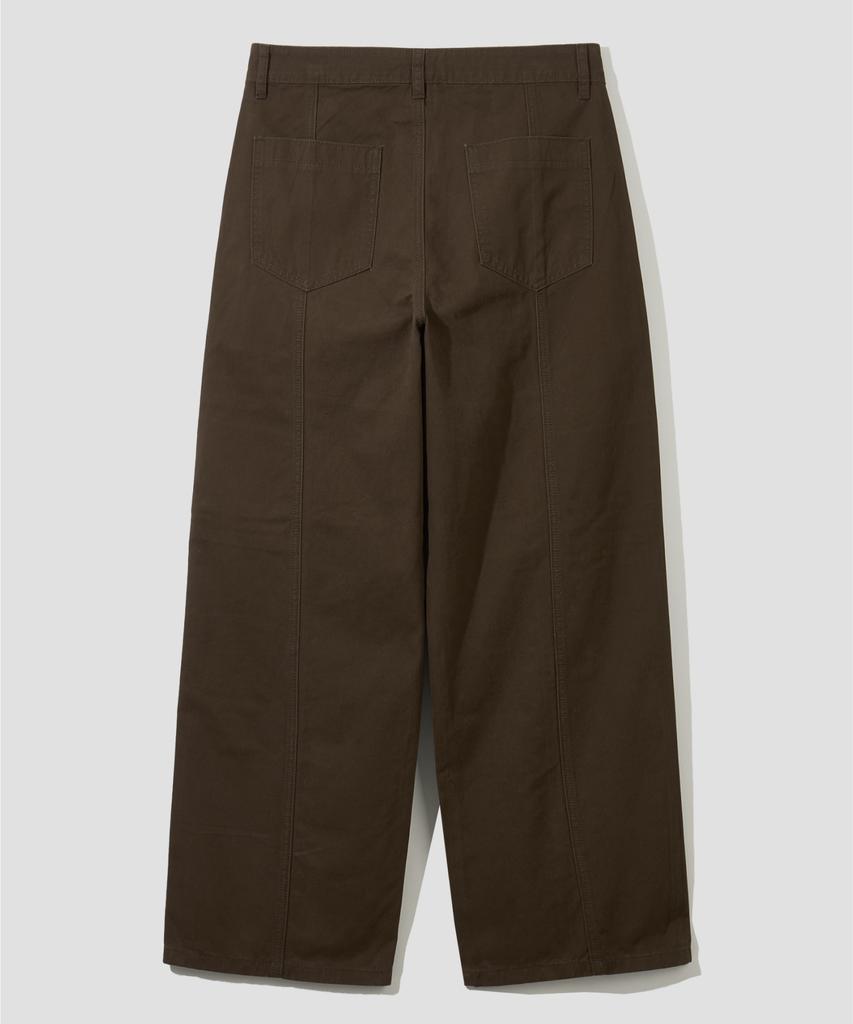 AGOD Side Cut Pocket Peachskin Cotton Pants [Brown]