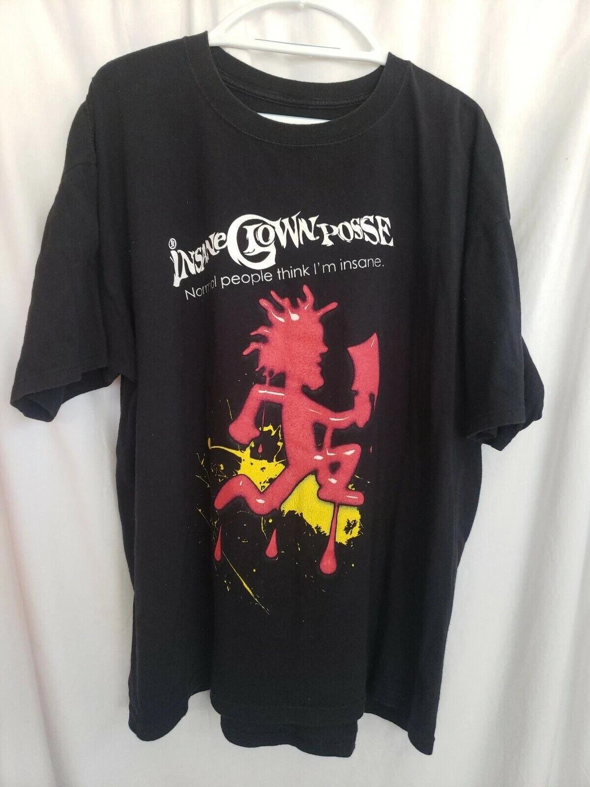 Insane Clown Posse ICP Normal People Hatchet Man Band Black Unisex Tshirt XXXL