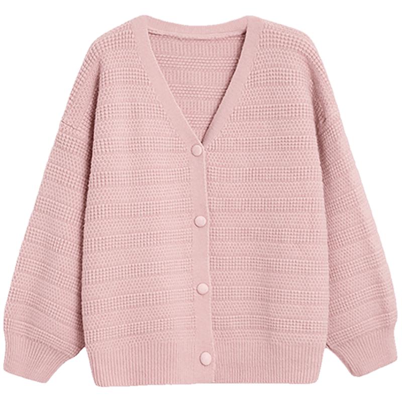 TonLion Women's V-Neck Knit Cardigan