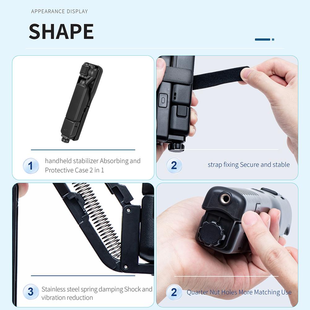 Für DJI Osmo Pocket 3 Kamera Zubehör Handheld Stabilisator Stoßdämpfer Arm Verstellbare Z-Achse Dämpfungshalterung Neu High-End